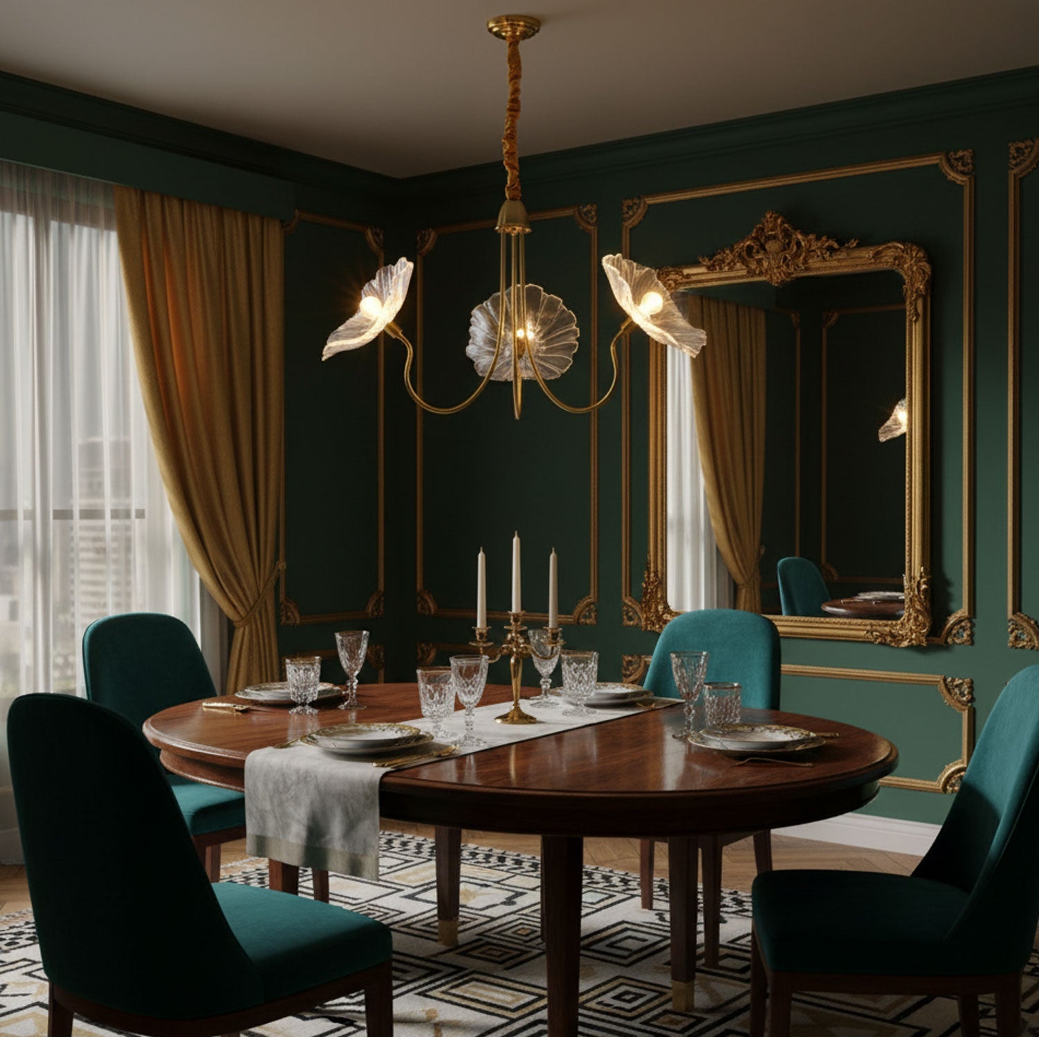 Chandelier Light | Ceiling Lamp with Lutos Flower Design