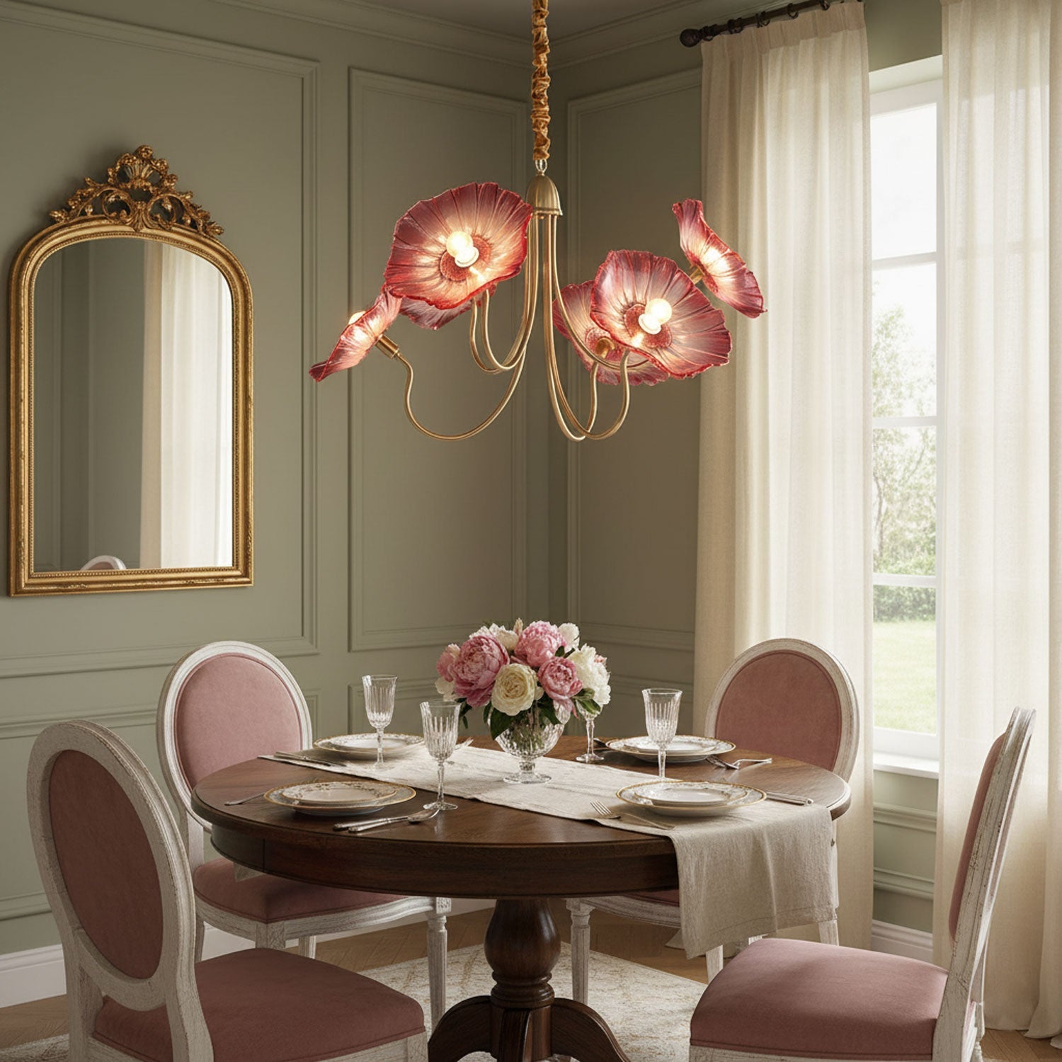 Chandelier Light | Ceiling Lamp with Lutos Flower Design