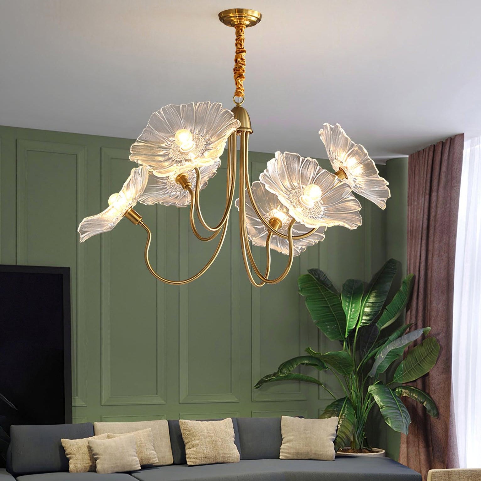 Chandelier Light | Ceiling Lamp with Lutos Flower Design