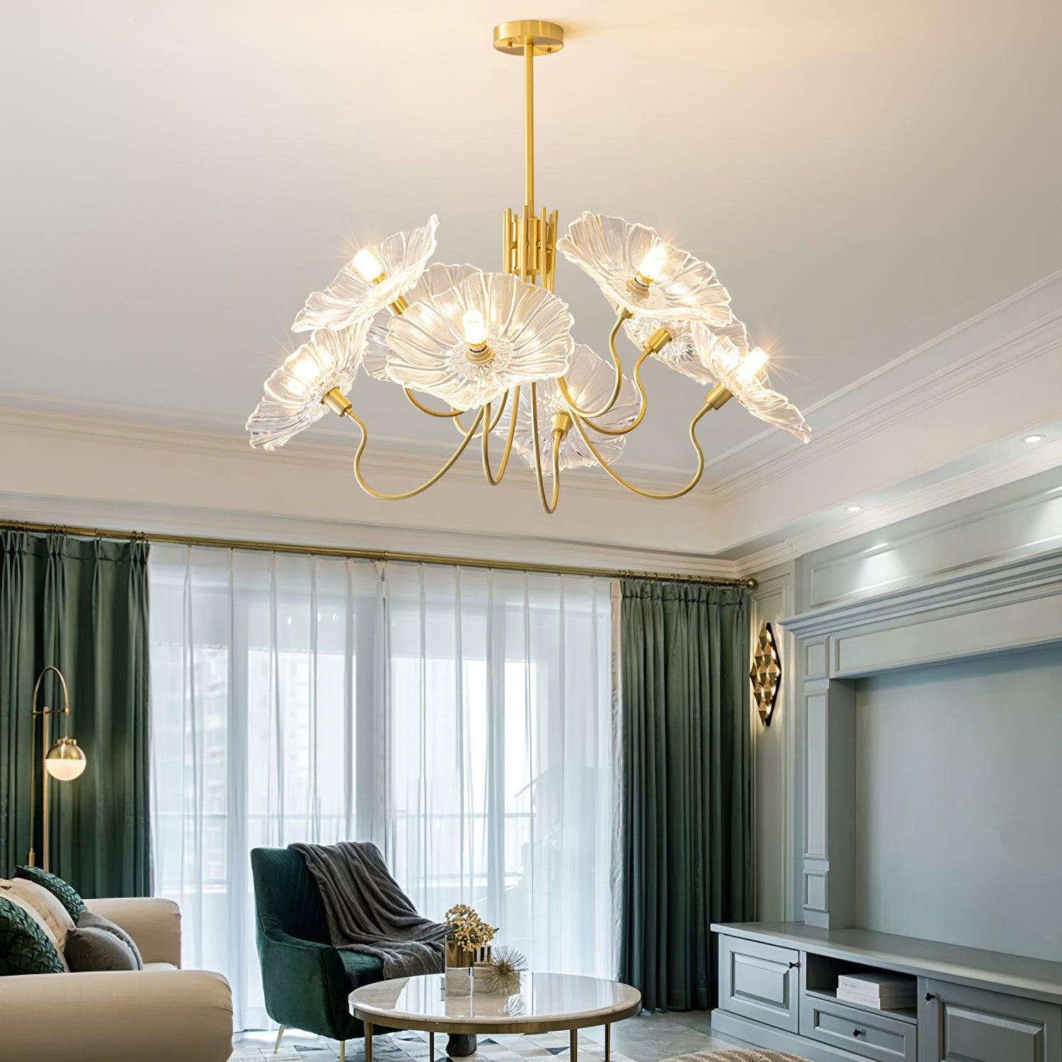 Chandelier Light | Ceiling Lamp with Lutos Flower Design