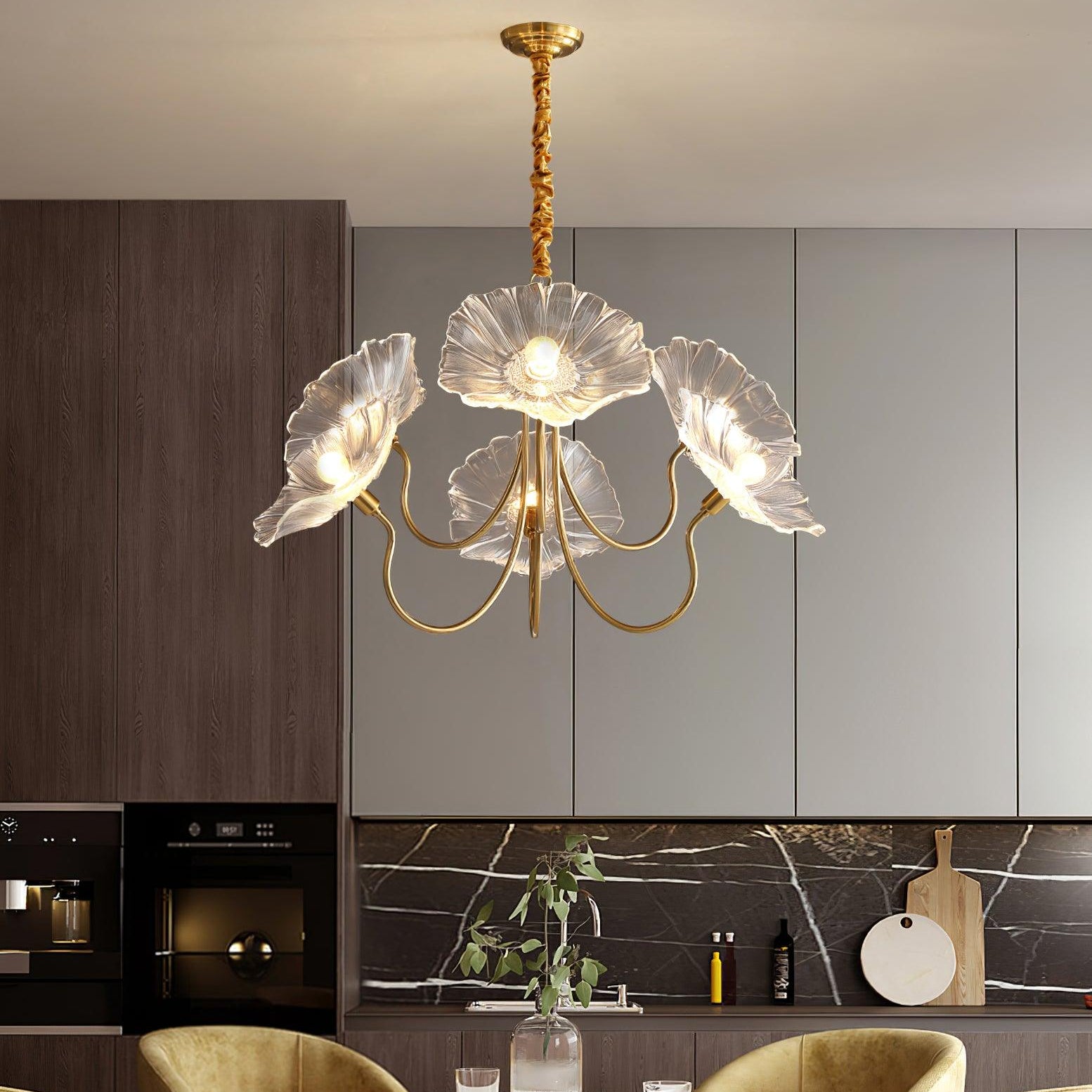 Chandelier Light | Ceiling Lamp with Lutos Flower Design