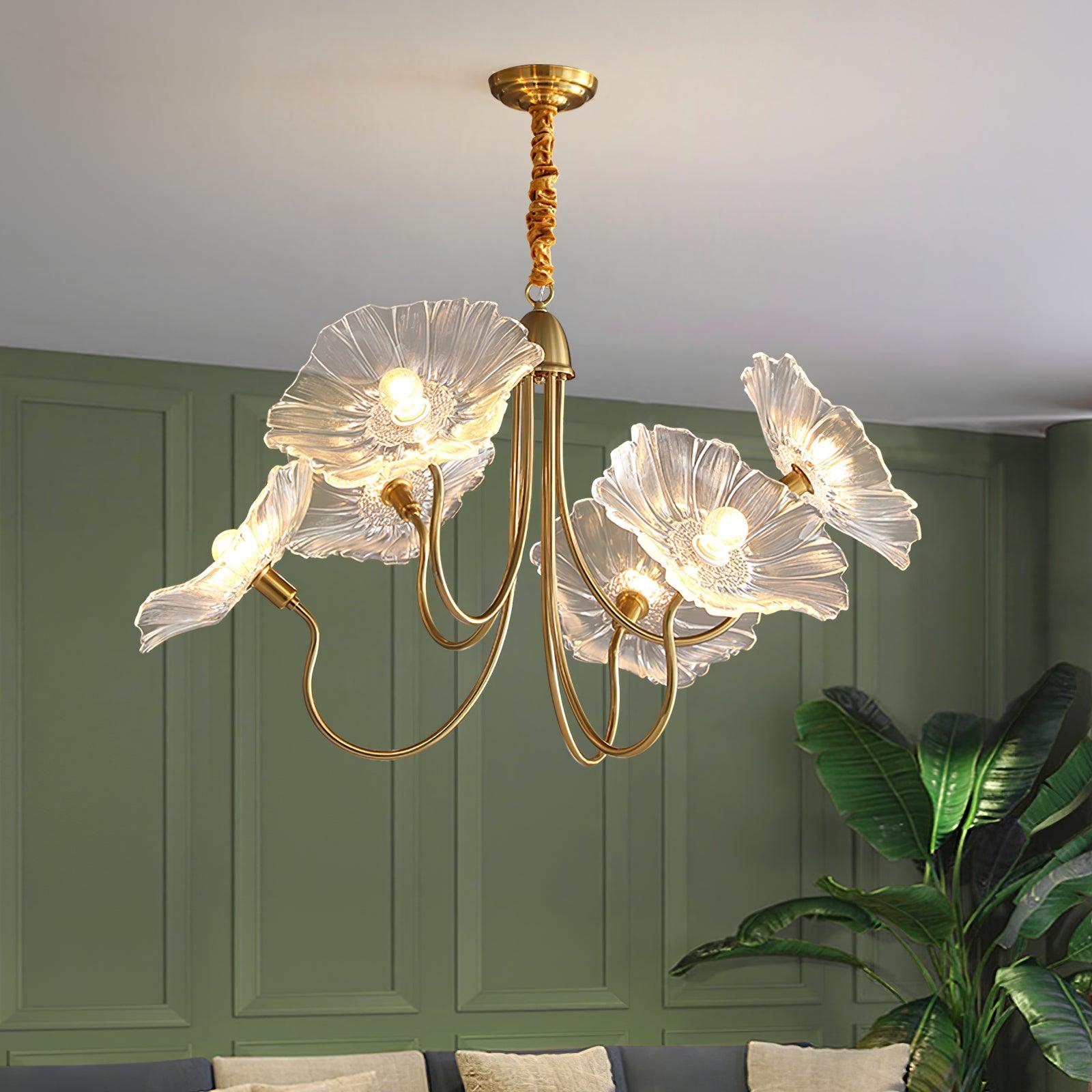 Chandelier Light | Ceiling Lamp with Lutos Flower Design