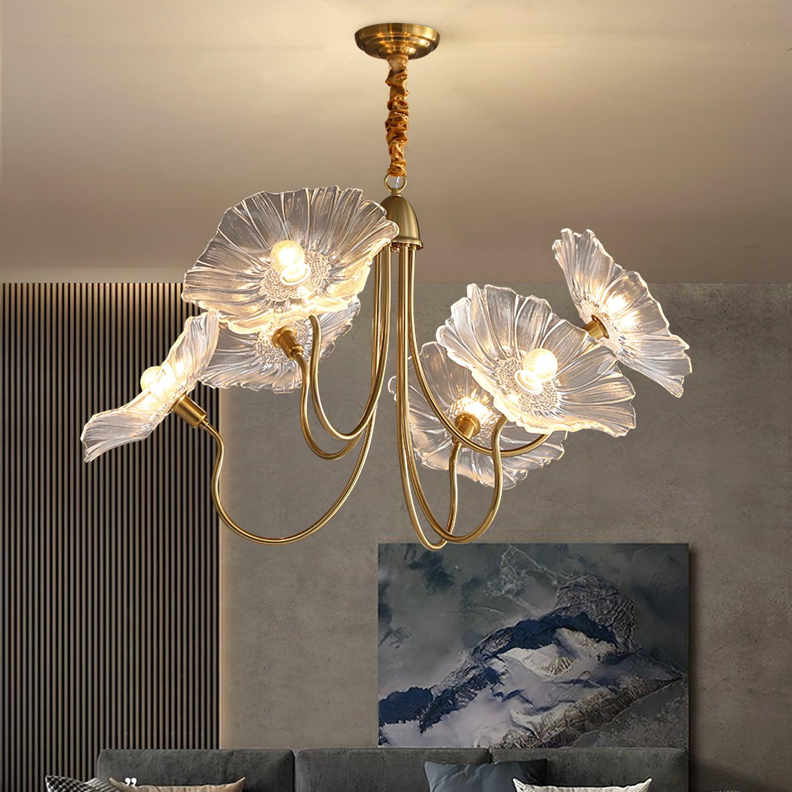 Chandelier Light | Ceiling Lamp with Lutos Flower Design