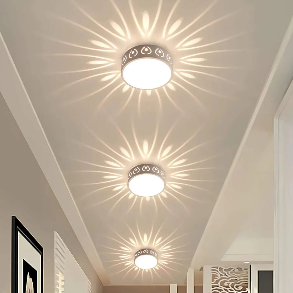 Hallway Modern Ceiling Lights | Sunburst Effect LED Light