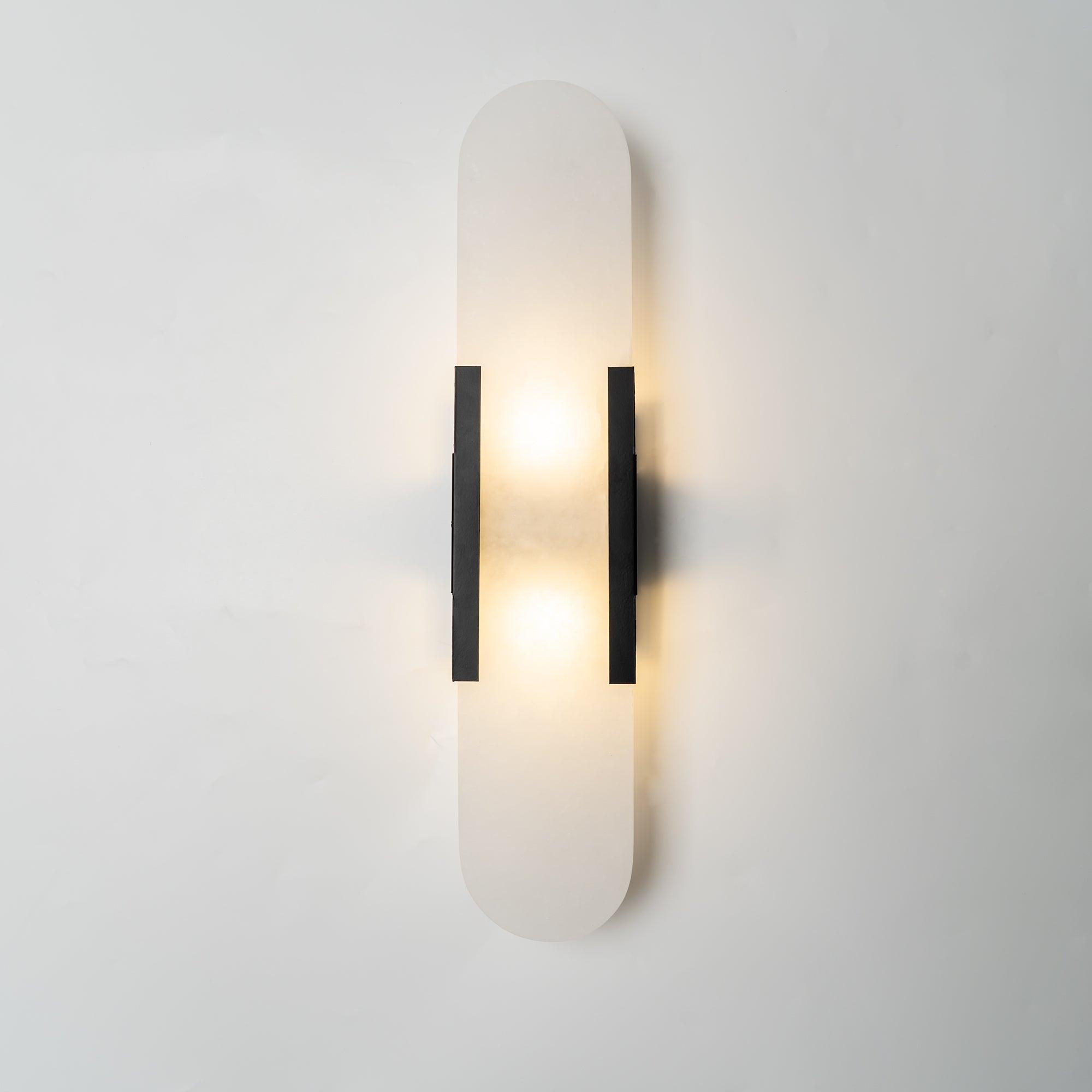 Living Room Wall Light | Elongated Alabaster Design