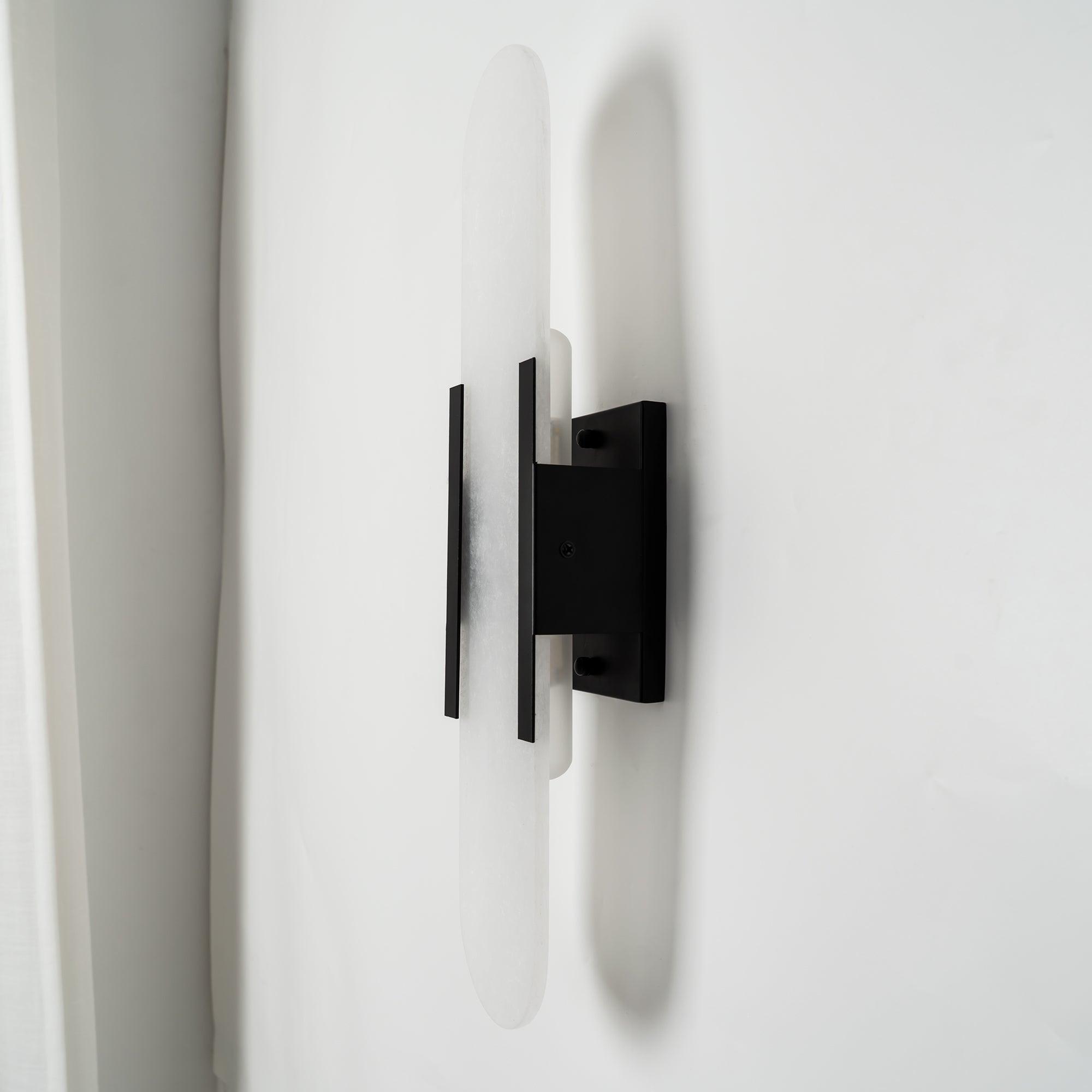 Living Room Wall Light | Elongated Alabaster Design