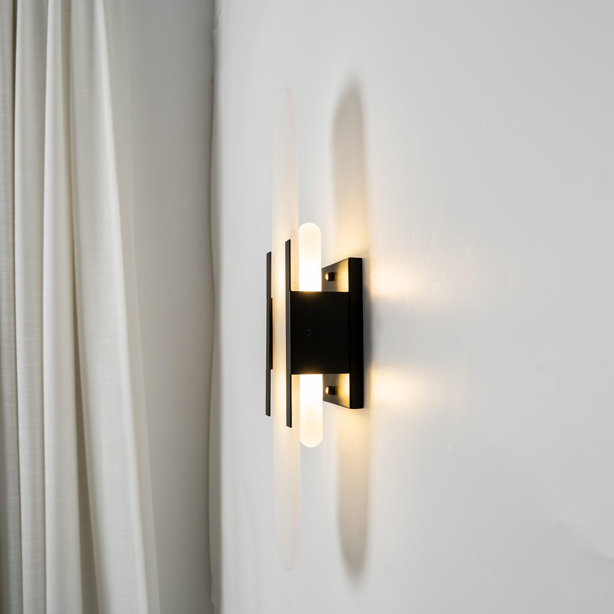Living Room Wall Light | Elongated Alabaster Design