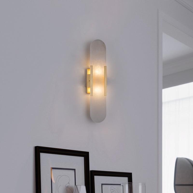Living Room Wall Light | Elongated Alabaster Design