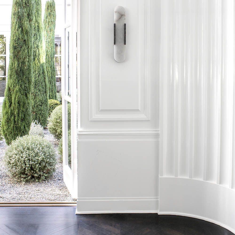 Living Room Wall Light | Elongated Alabaster Design