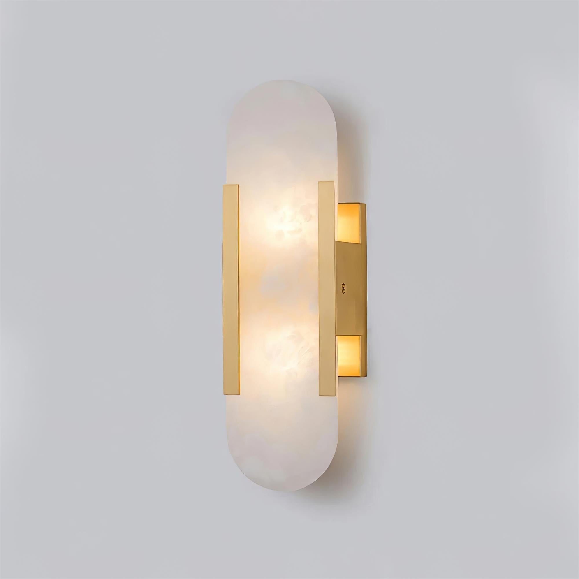 Living Room Wall Light | Elongated Alabaster Design