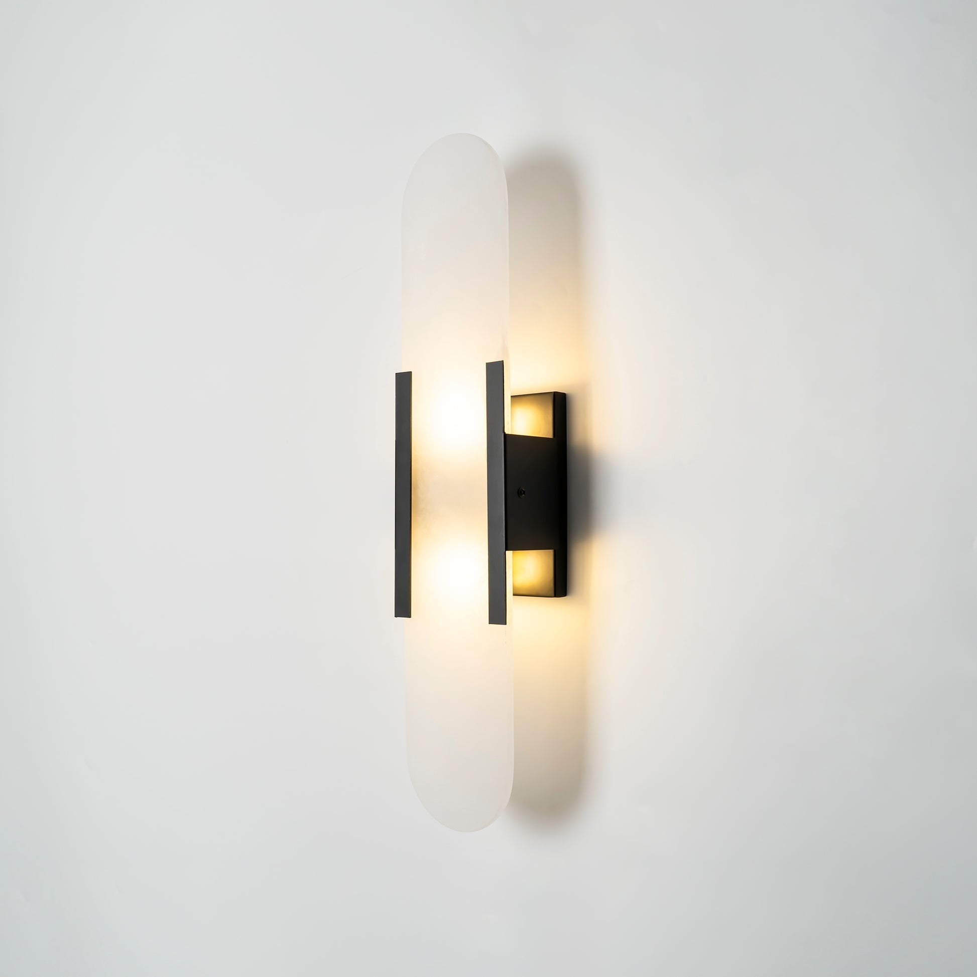 Living Room Wall Light | Elongated Alabaster Design