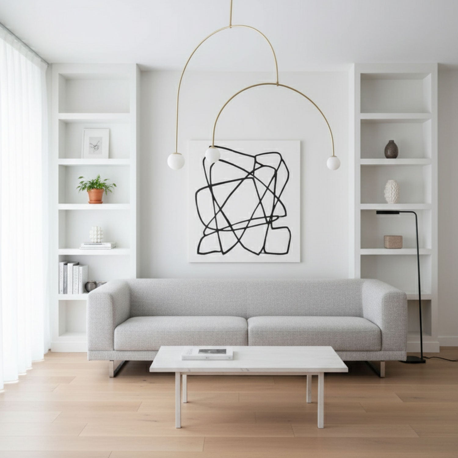 Chandelier Light | Ceiling Lamp with Mobile Arc Design