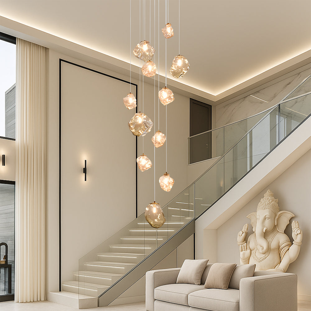Staircase Chandelier | Long Spiral LED Pendant Light