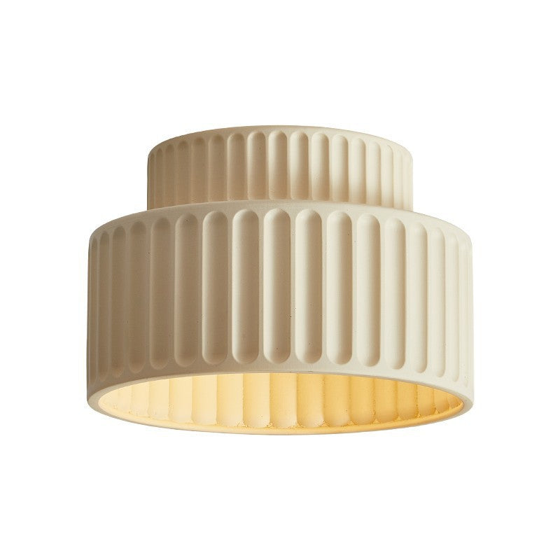 Ceiling Lights Wabi-Sabi | Minimalist LED Ribbed Cylinder