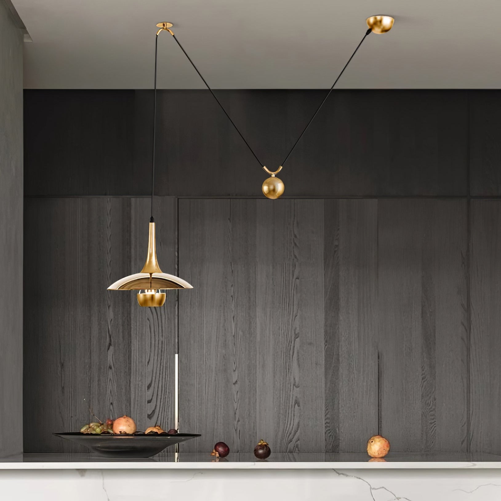 Pendant Light | Adjustable Counterweight Pulley