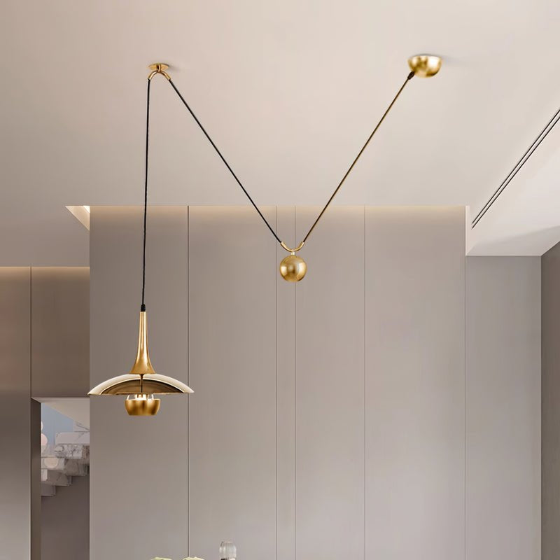 Pendant Light | Adjustable Counterweight Pulley