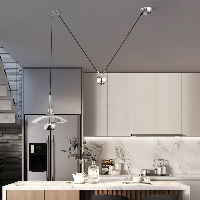 Pendant Light | Adjustable Counterweight Pulley