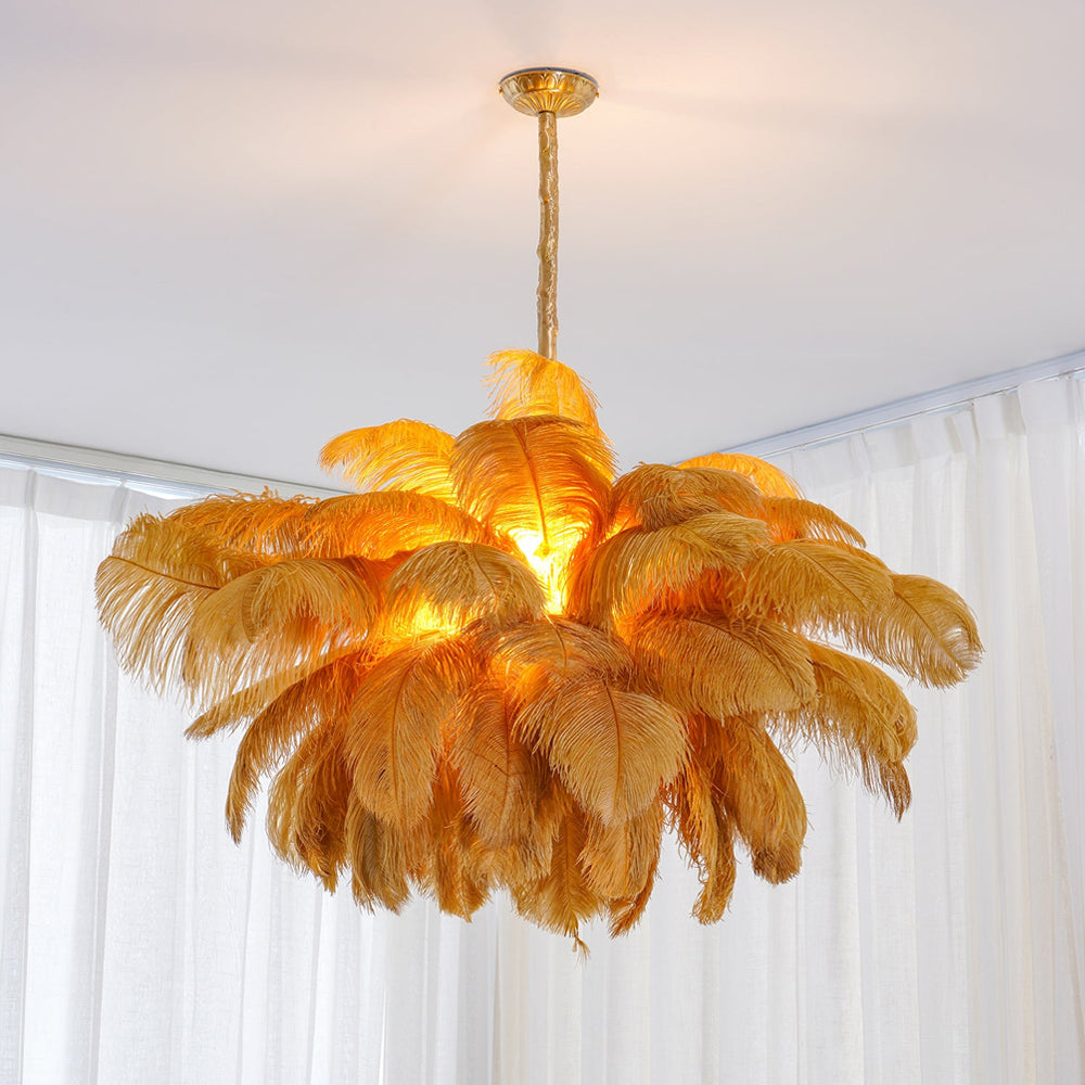 Feather Design Chandelier | Cloud-Shape Hanging Light