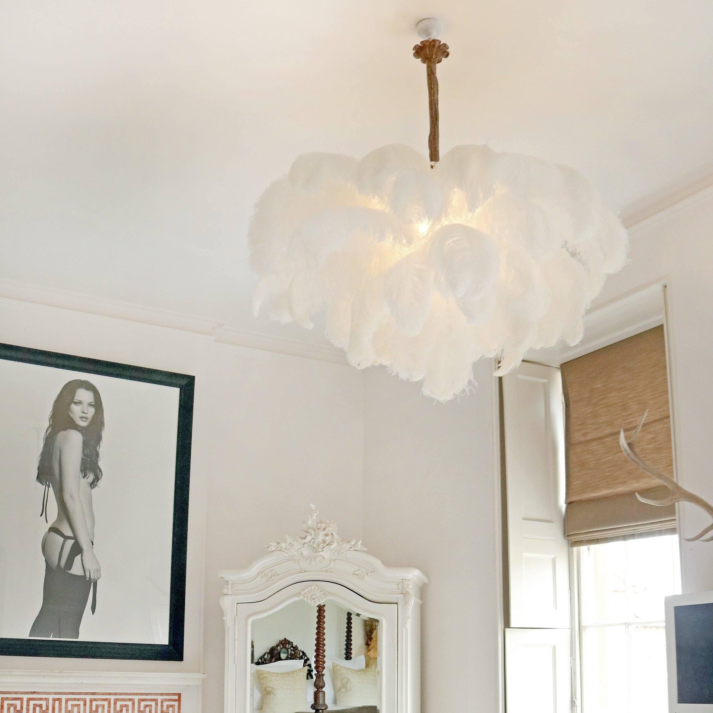 Feather Design Chandelier | Cloud-Shape Hanging Light