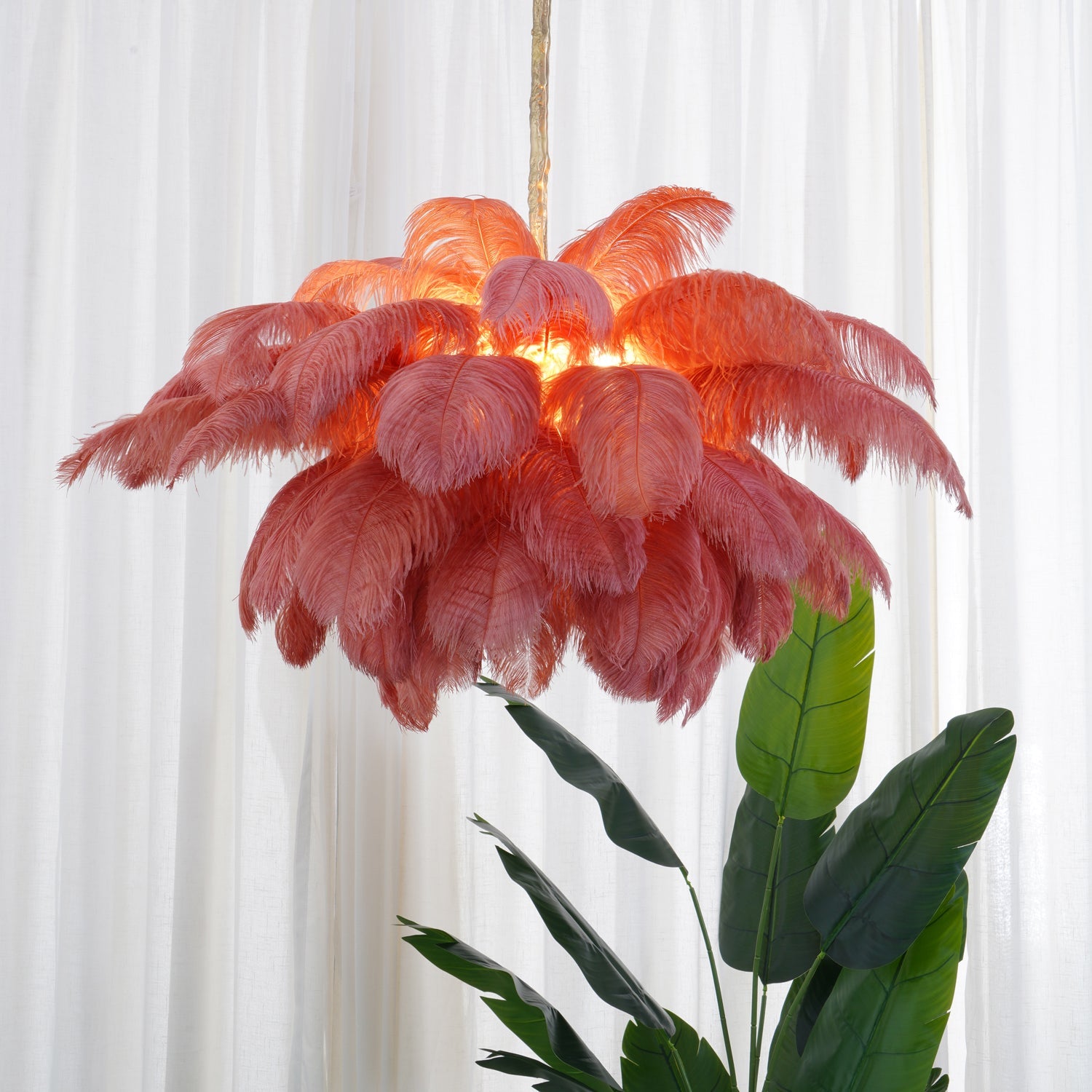 Feather Design Chandelier | Cloud-Shape Hanging Light
