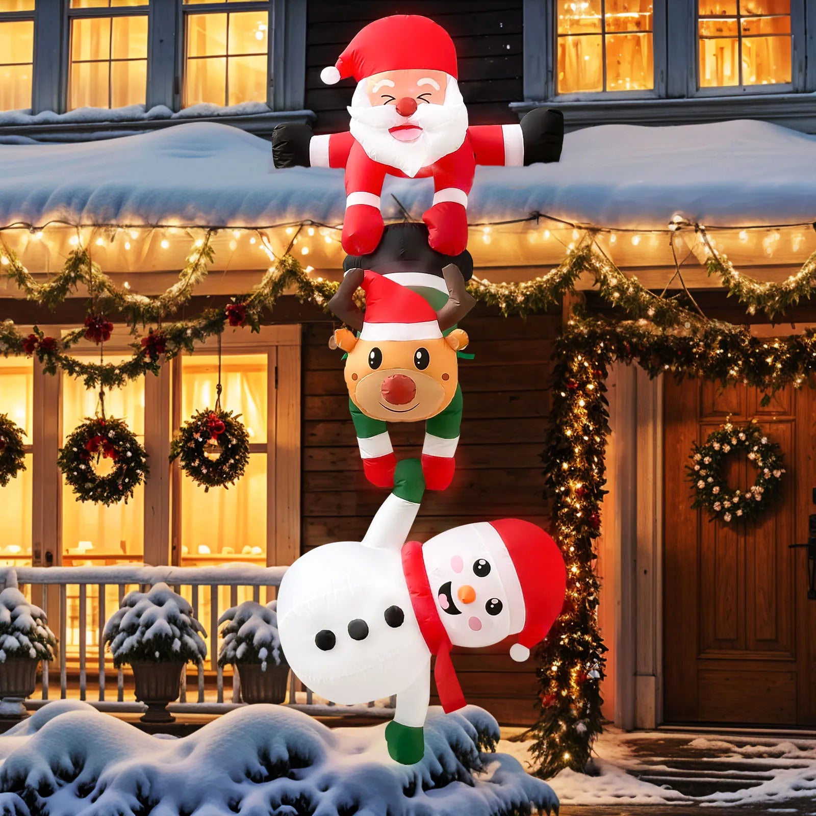 Inflatable Christmas Decoration | Hanging Santa Display