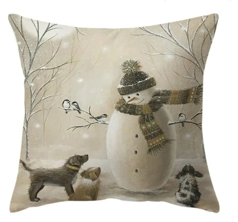 Cushion Christmas Covers | Winter Scene Prints