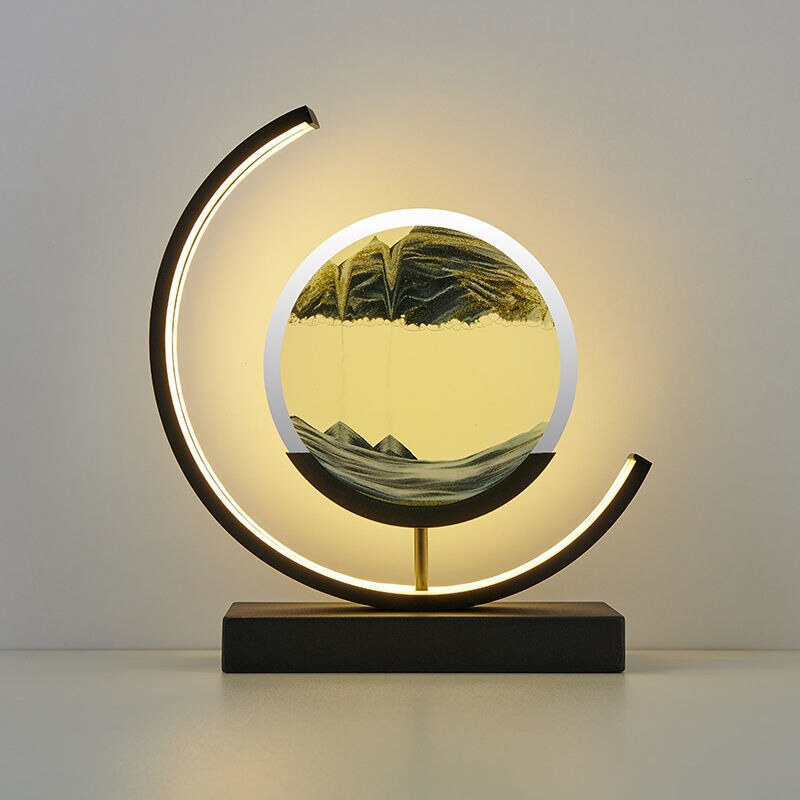 Table Lamp Circular Frame | LED Desk Fixture