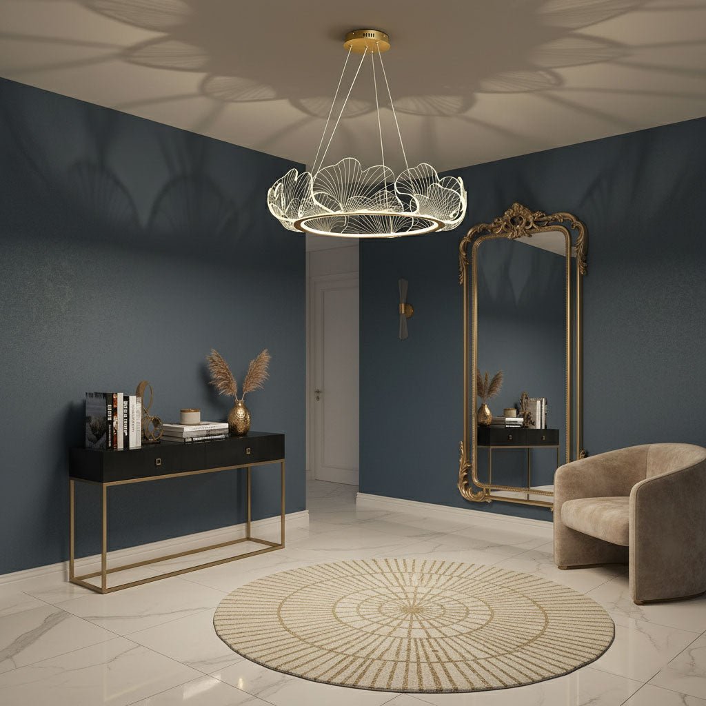 Living Room Modern Chandelier | Petal-Shaped LED Ceiling Light