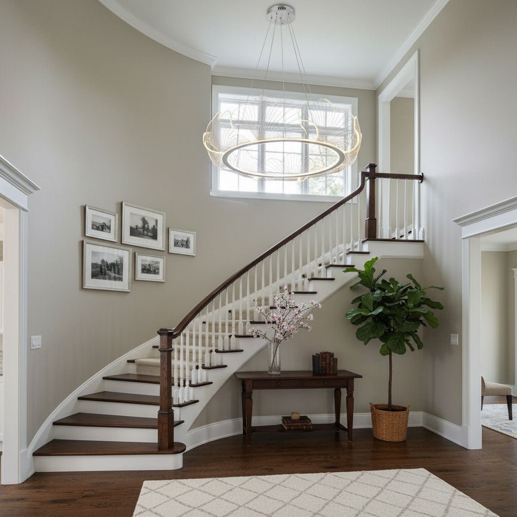 Living Room Modern Chandelier | Petal-Shaped LED Ceiling Light