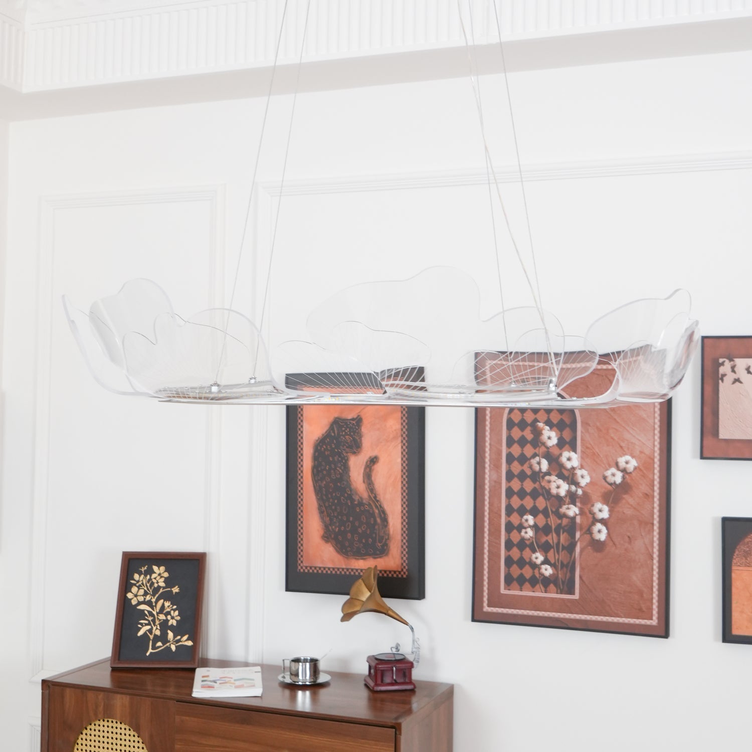 Living Room Modern Chandelier | Petal-Shaped LED Ceiling Light