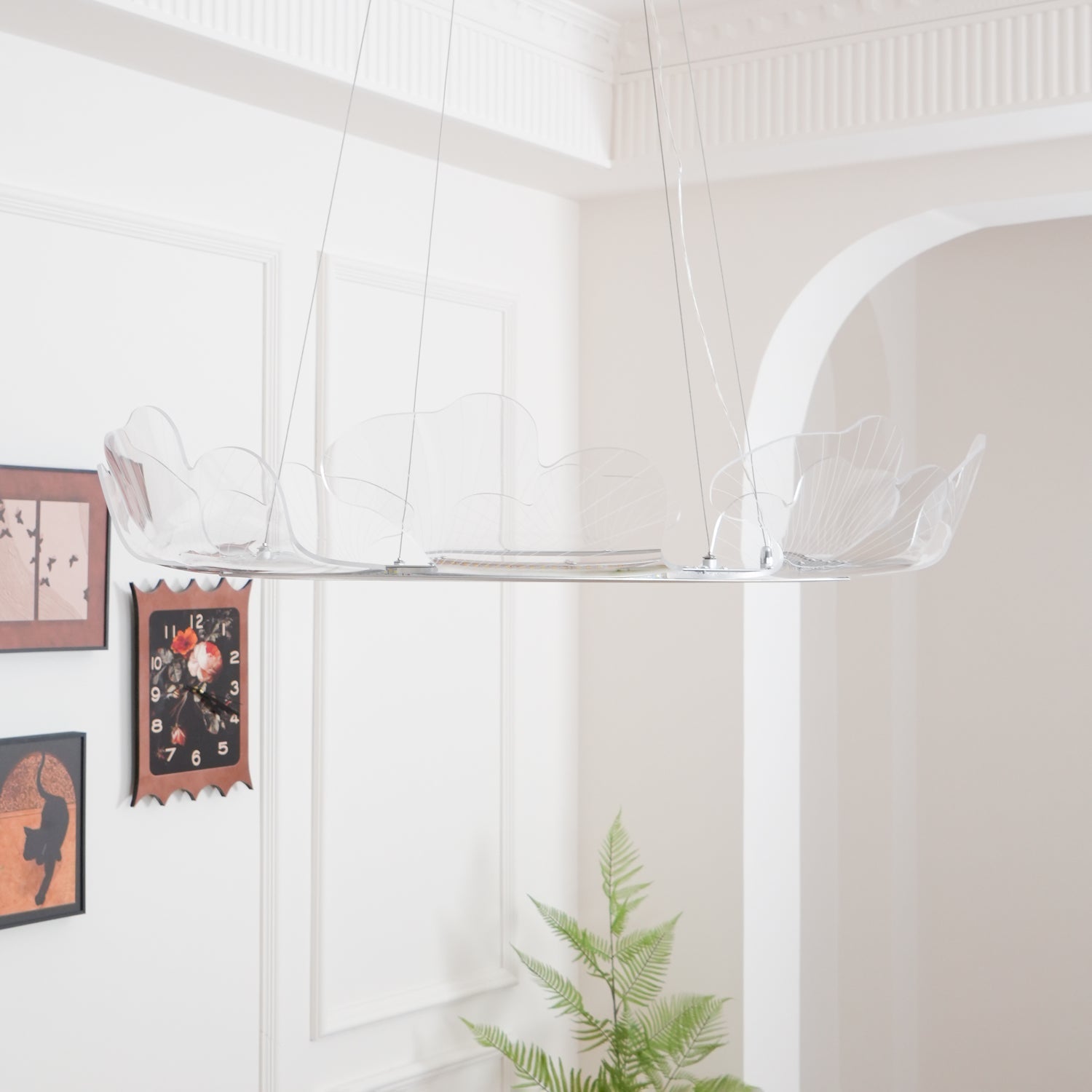 Living Room Modern Chandelier | Petal-Shaped LED Ceiling Light