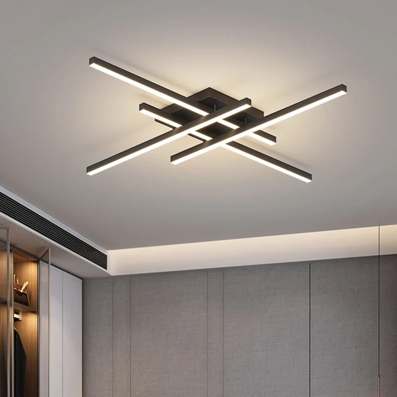 Modern LED Ceiling Light | Minimalist Linear LED Fixture for Bedrooms and Living Rooms
