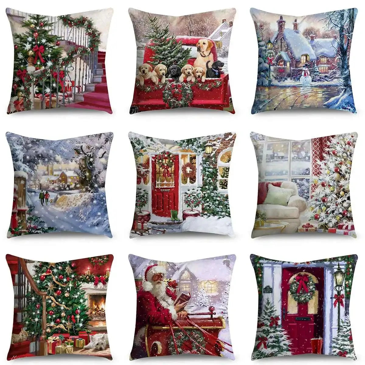 Cushion Christmas Covers | Winter Scene Prints