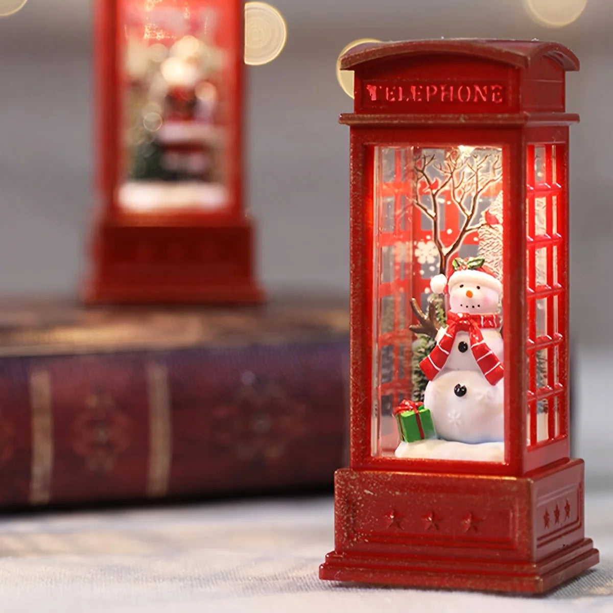 Christmas Table Decoration | Telephone Booth Ornament