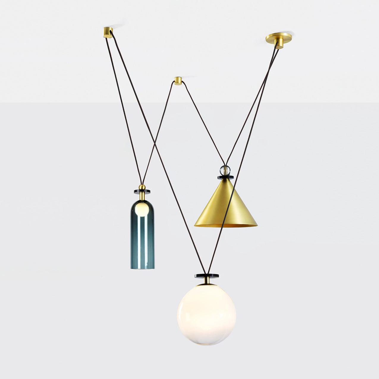 Geometric Shape Art Chandelier | Modern Multi-Pendant Light