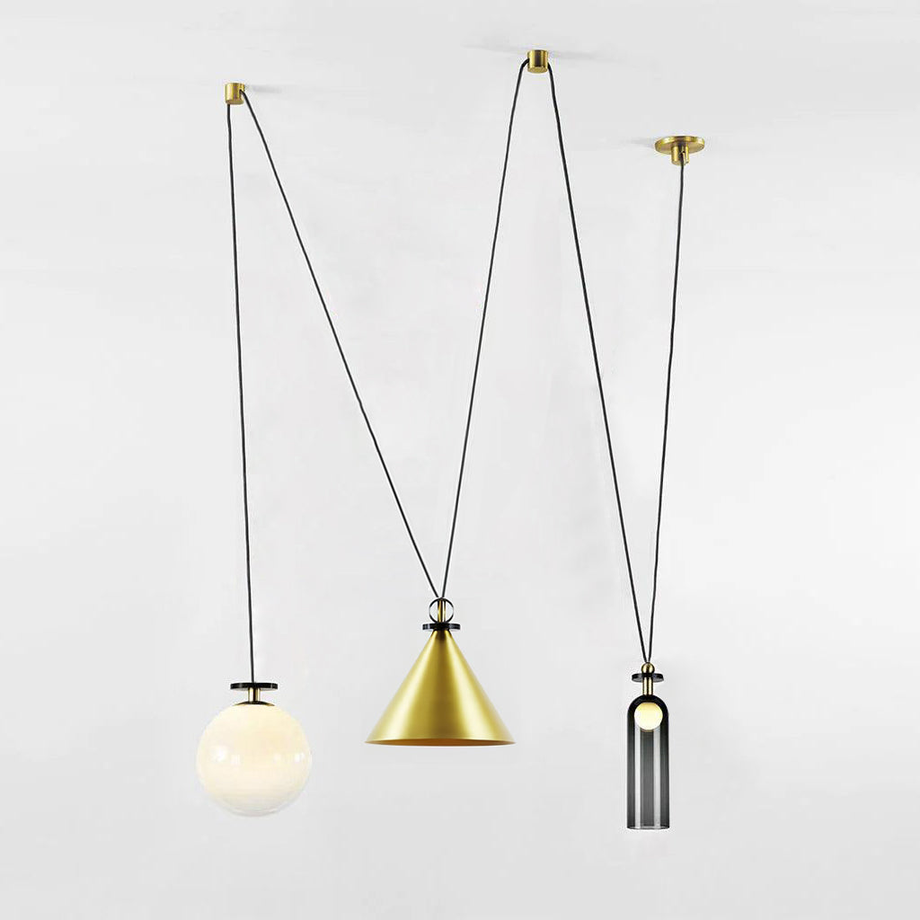 Geometric Shape Art Chandelier | Modern Multi-Pendant Light