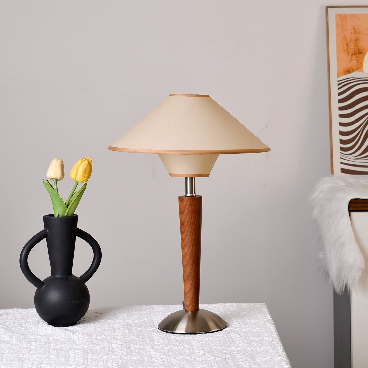 Table Lamp | Fabric Shade Table Light