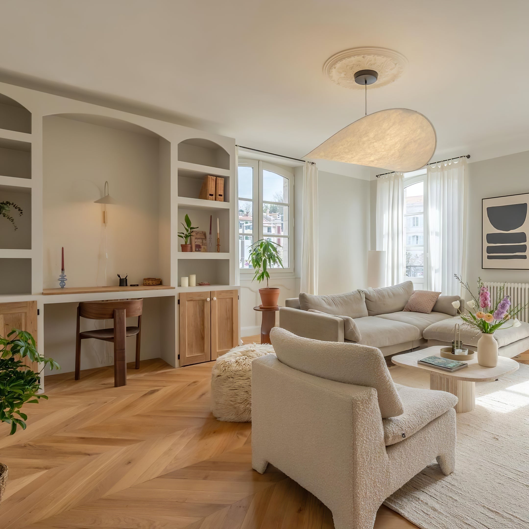 Pendant Light LED | Curved Shade Ceiling Design