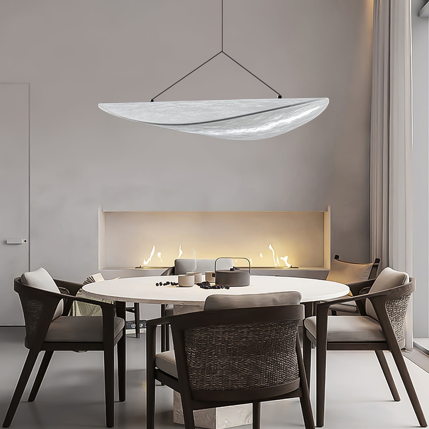 Pendant Light LED | Curved Shade Ceiling Design
