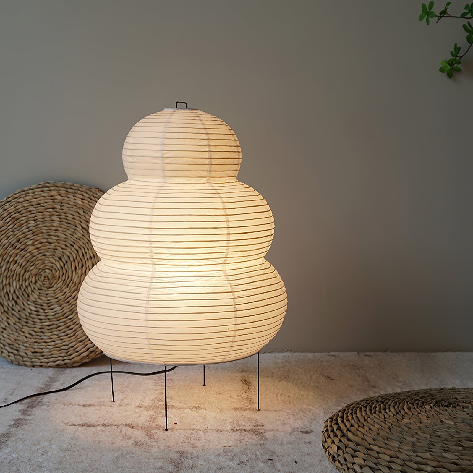 Table Lamp | Paper Shade Sculptural Table Light