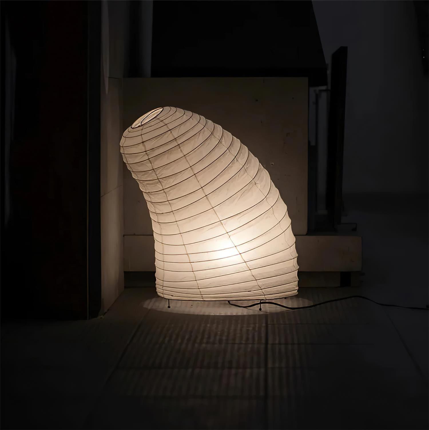 Table Lamp | Paper Shade Sculptural Table Light