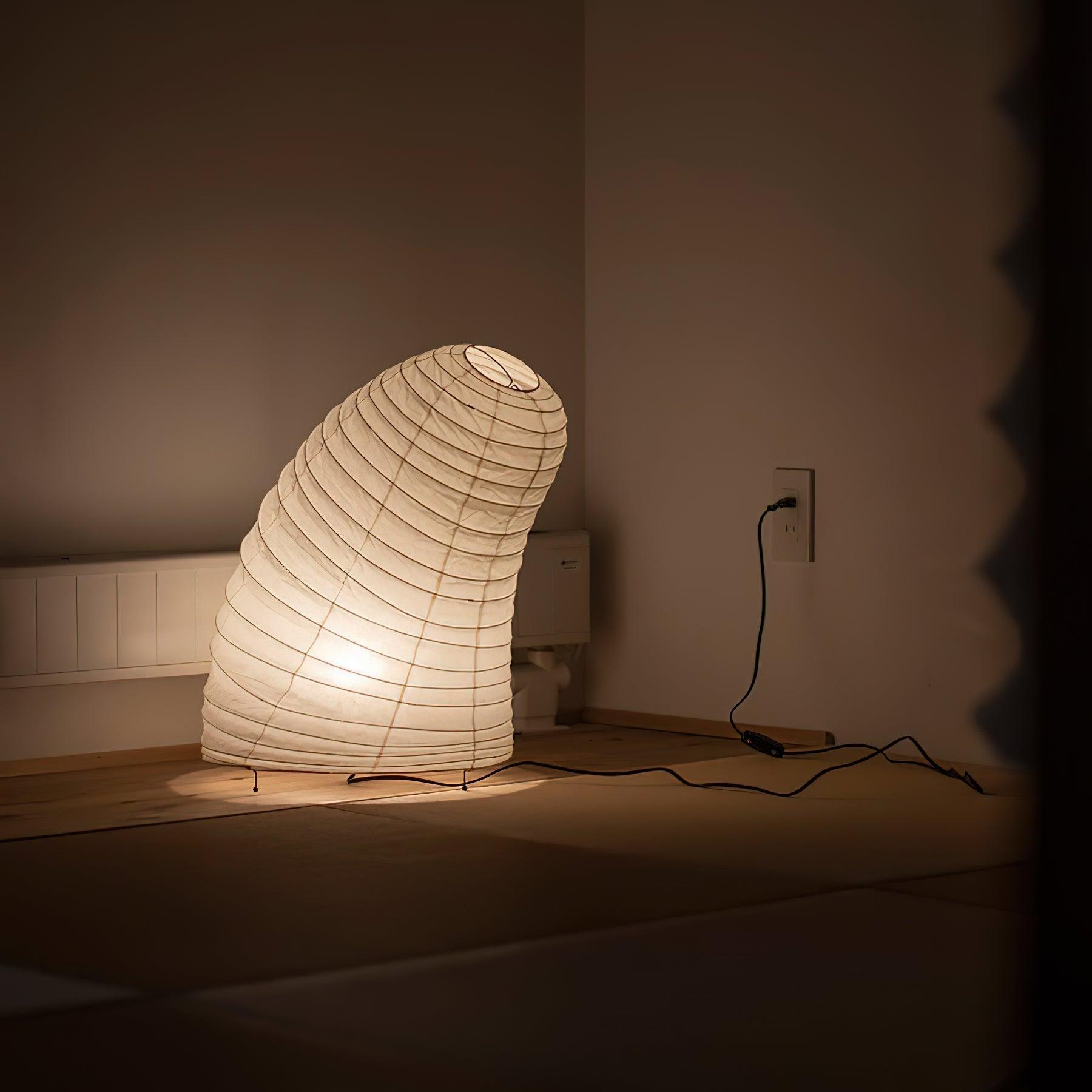 Table Lamp | Paper Shade Sculptural Table Light