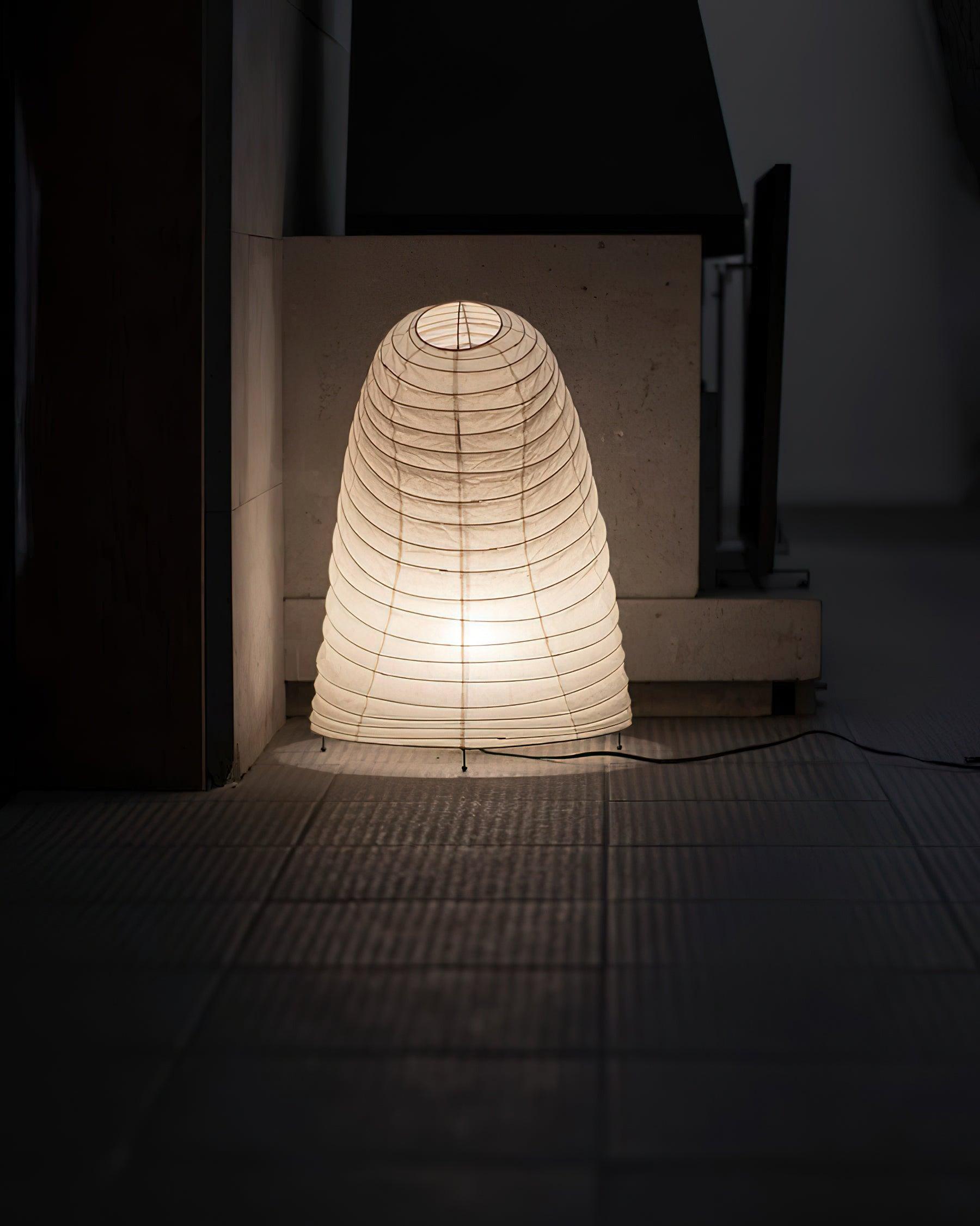 Table Lamp | Paper Shade Sculptural Table Light
