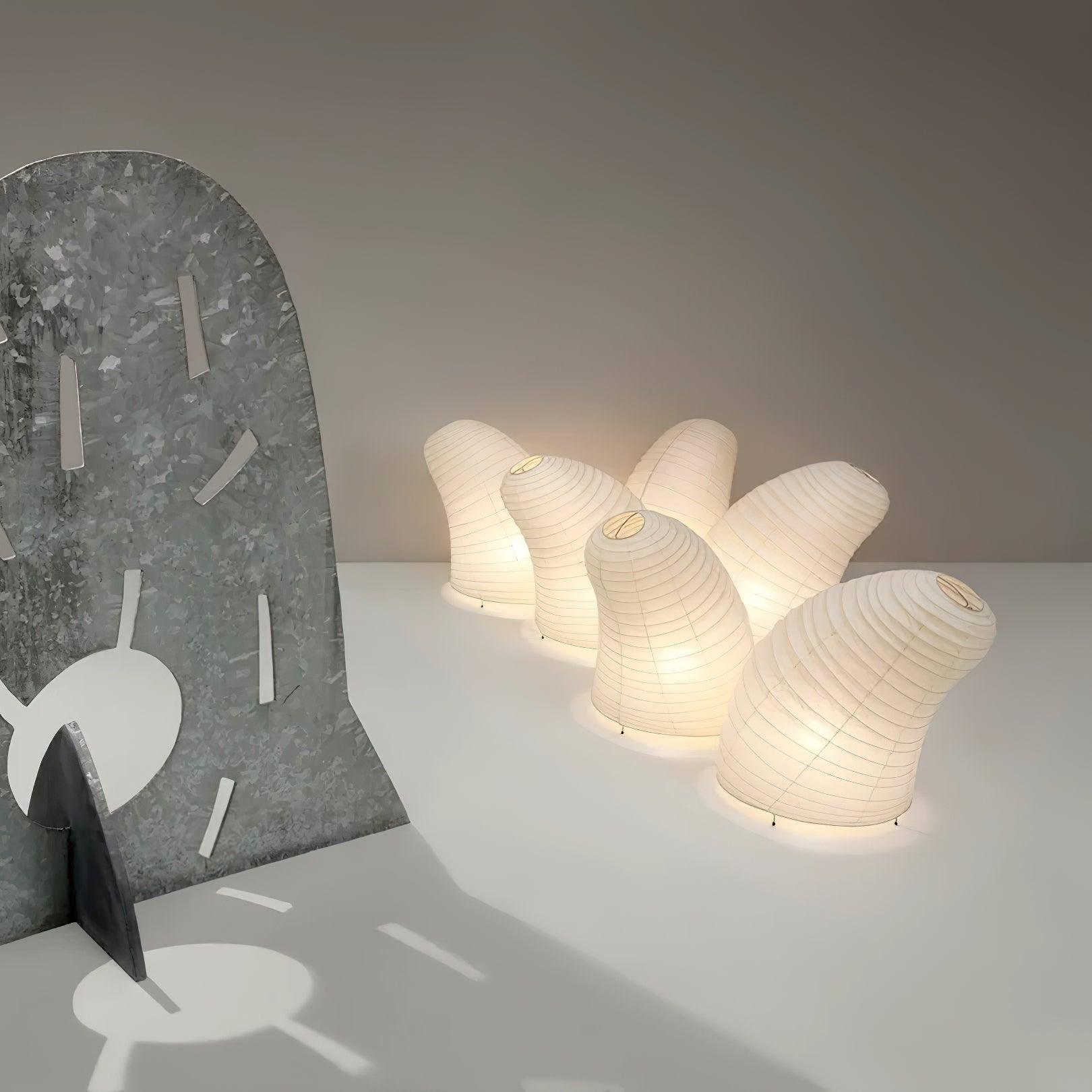 Table Lamp | Paper Shade Sculptural Table Light