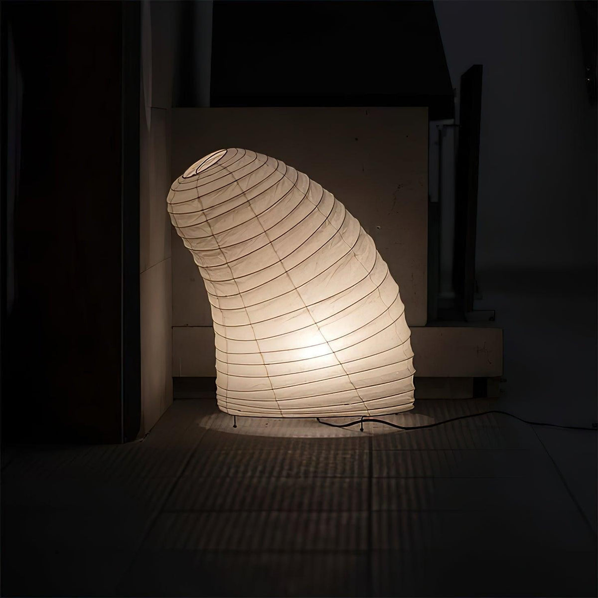 Table Lamp | Paper Shade Sculptural Table Light
