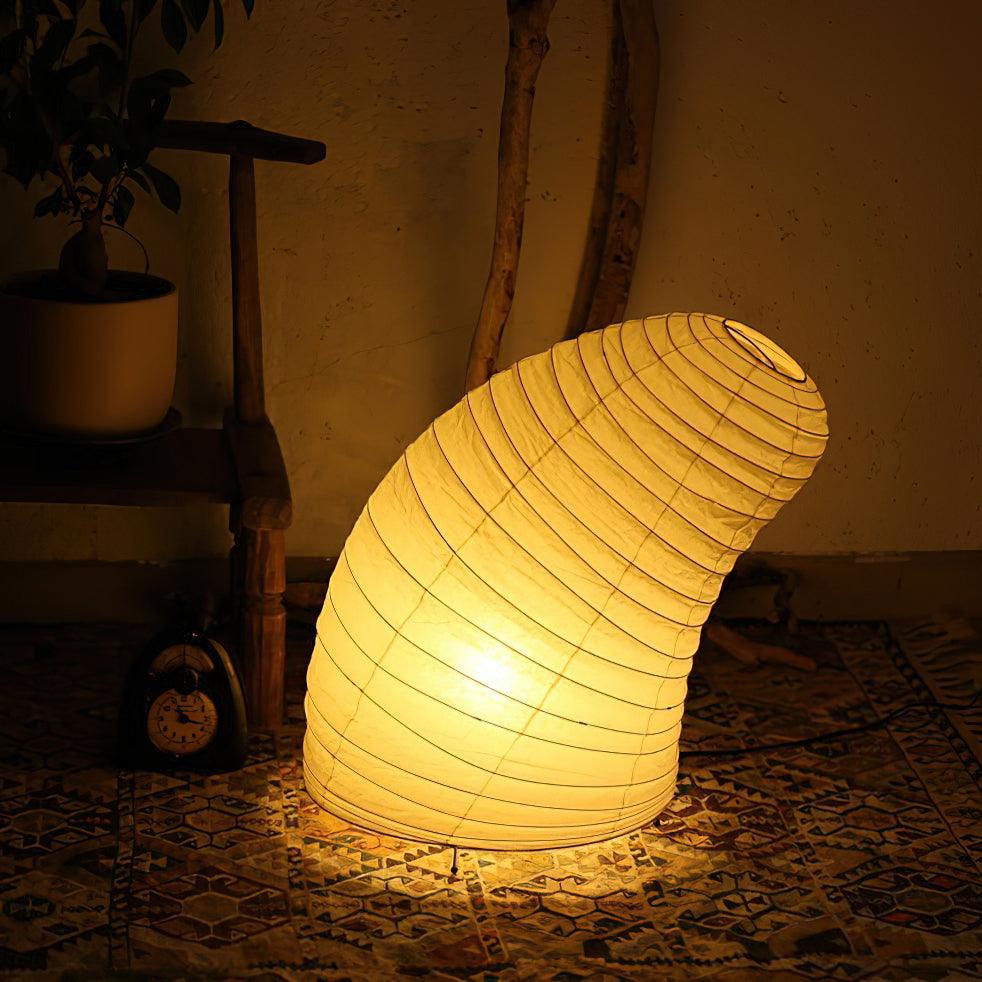 Table Lamp | Paper Shade Sculptural Table Light