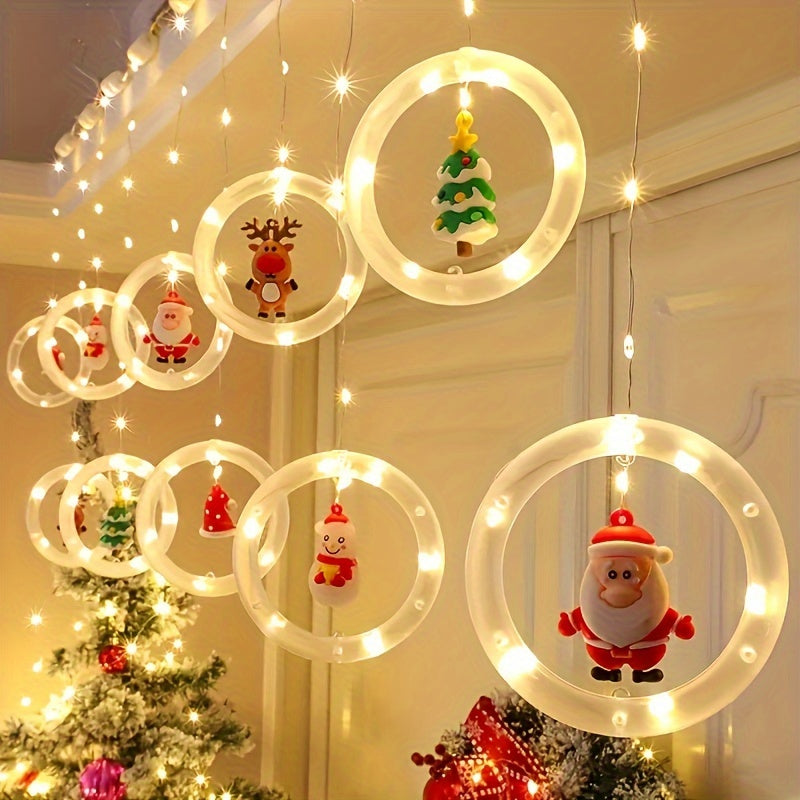Christmas Light | Santa Reindeer Curtain String Decoration
