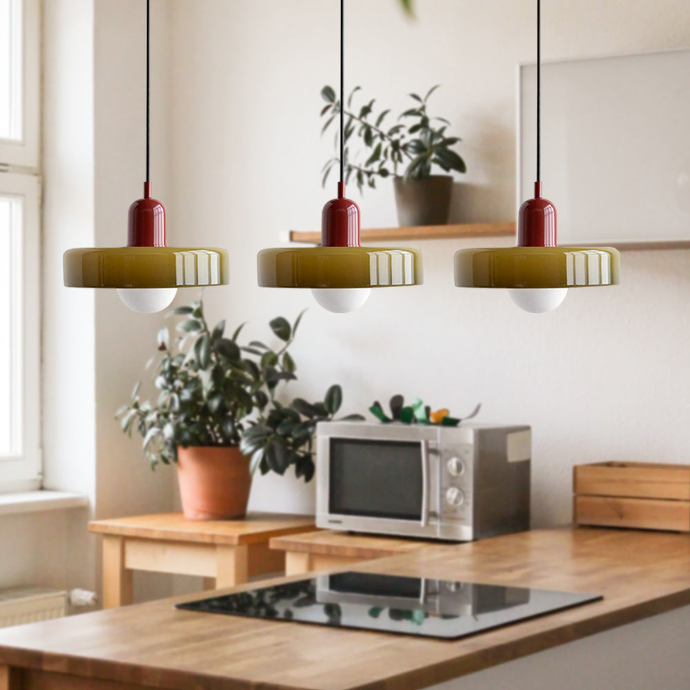 Modern Pendant Light | Triple Glass Ceiling Fixture