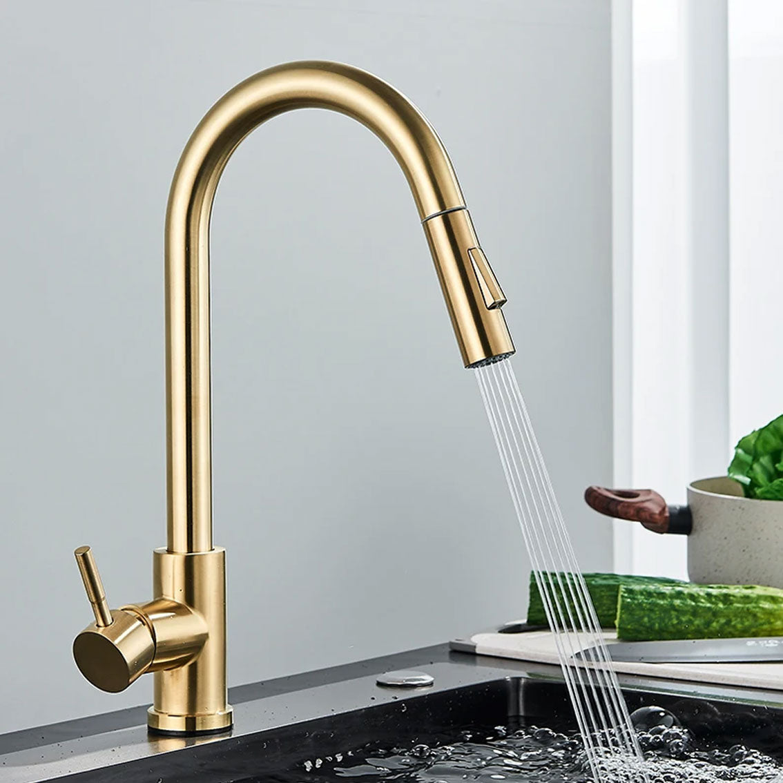 SensitiveFlow | Responsive Kitchen Faucet with Pullout Hose