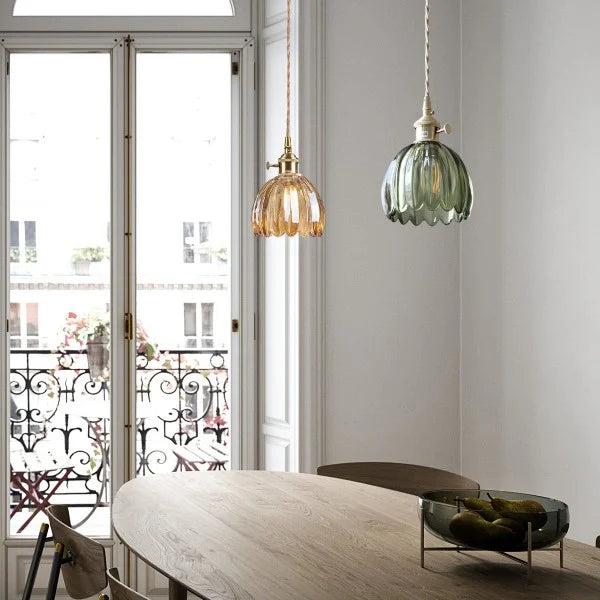 Pendant Light | Fluted Dome Ceiling Lamp